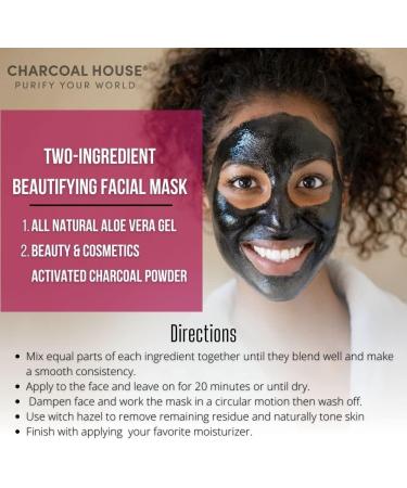Charcoal House Activated Bamboo Charcoal Powder Food Grade - Beauty & Cosmetics - Use in Skin Care Body Scrub Facial Cleanser Soap Making Face Wash & Teeth- 11 oz 11 Ounce (Pack of 1) - Buy Online on GoSupps.com