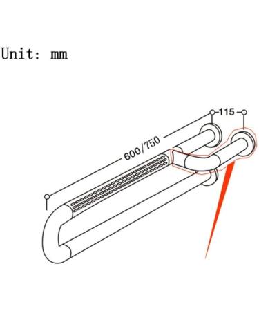 Support Rail Stainless Steel Safety Rail Grab Bar Bathroom Aid for erly Handicapped Bathroom Grab Bar for Stability (Color : Ye - Buy Online on GoSupps.com