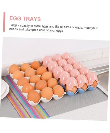 jojofuny 3pcs Boxes Egg Storage Box Plastic Pallets Egg Holder for Refrigerator Fridge Egg Organizer Split - Buy Online on GoSupps.com