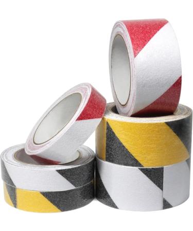 Hazard Tape Anti Slip Tape Matte Tape Waterproof and Wear-Resistant Sandpaper Stairs Night Matte Non-Slip Sticker Strip(Redwhite 5.0cm) 5.0cm Redwhite - Buy Online on GoSupps.com