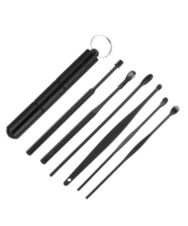 ORFOFE 6pcs Spiral Ear Wax Removal Tool Set Ear Cleaning Kit Safe for Adults for Travel