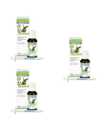 Alvafet Rodicare Uro 3 -pack supplementary feed for reducing urinary stone formation for rabbits guinea pigs and small rodents 3 x 20ml dosing syringe