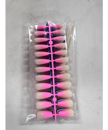 Kalolary 192-Piece Artificial Gradient Full Nails Set 12 Sizes Acrylic False Gel Tips & 24 Nail Glue Stickers for Perfect Manicures - Buy Online on GoSupps.com