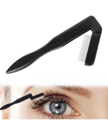 Nuqin Eyelash Comb Separator Lash Separator Tool with Portable Design Foldable Eyelash Steel Comb Gliding Evenly Through Your Lashes Remove Excess Mascara for Grooming Your Eyebrows and Eyelashes