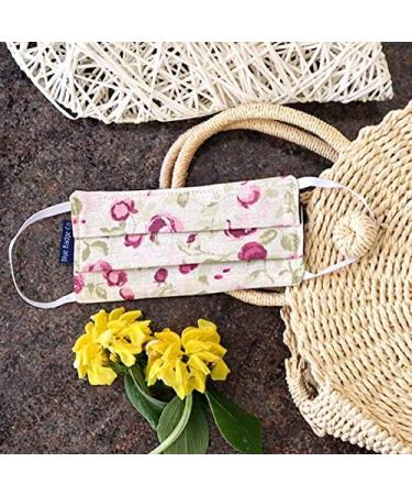 Blue Badge Co 5 Pack Small Cotton Face Masks - Double Layer Mulberry Rose Mouth Guards with Filter Pouch | International Shipping - Buy Online on GoSupps.com