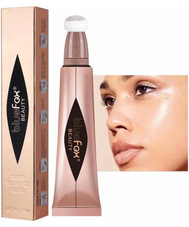 Liquid Wand | Liquid Stick with Cushion Applicator for Highlighter Blushes | Long Lasting Smooth Shimmer Highlighter Beauty Wand for Face Cheekbone Glow Pochy Highlight #05 - Buy Online on GoSupps.com