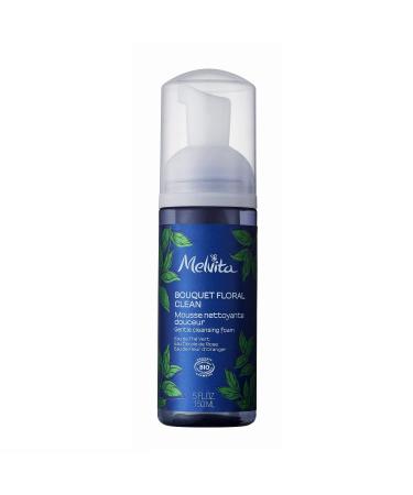 Melvita Cleansing Foam Bouquet Floral Detox Organic, Vegan Pump Bottle, 150 ml