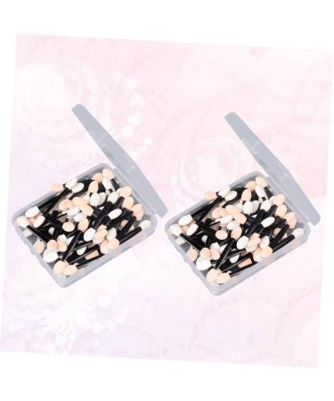 Angoily 100 Pcs Eyeshadow Eye Shadow Sponge Applicator Makeup Tools Eye Shadow Brush Disposable Sponge Brush Size 2 Black - Buy Online on GoSupps.com
