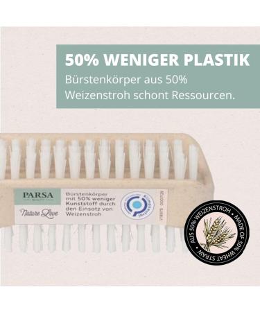 PARSA Beauty Nature Love Double-Sided Nail Brush - Hand Washing Brush in Beige | 1 Piece for Perfect Nail Care - Buy Online on GoSupps.com