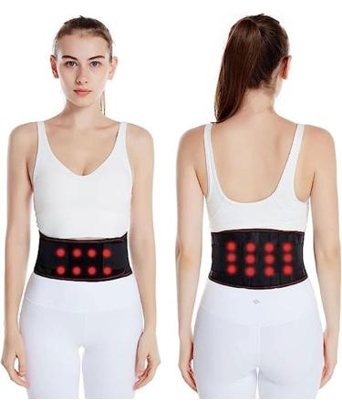 Back support belts self-warming lumbar support belts for men and women relief from pain in the lower back area adjustable breathable network back support for hernia (Color L Black