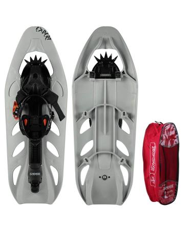 Inook Expert Snowshoes I Snowshoes With Stew Aid I EU 36-47 I snowshoe set with practical snowshoes carrying bag I individually size adjustable and many patented functions