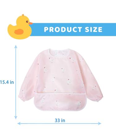 Little Dimsum Long-Sleeved Waterproof Baby Bib with Food Protection - Sheep Design | Babies & Toddlers 6-48 Months - Buy Online on GoSupps.com
