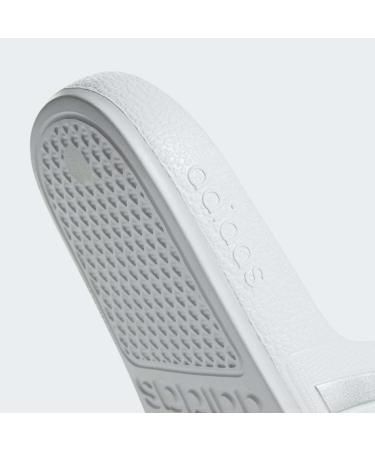 Buy Adidas Unisex Adilette Aqua Slipper 36 EU - Cloud White Silver Metallic | Best Shower & Bathing Shoes | International Shipping Available - Buy Online on GoSupps.com