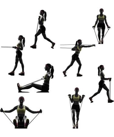 Buy Home Exercise Yoga Resistance Bands - Elastic Stretch Fitness Band for Effective Workouts - Black - Buy Online on GoSupps.com