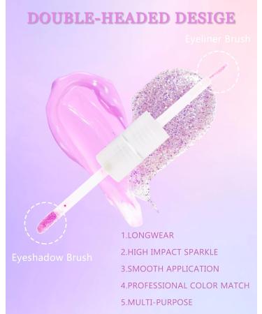 4Pcs Liquid Glitter & Matte Eyeshadow Eyeliner Set 2-in-1 Cream Eyeshadow & Shimmer Liner Korean Sparkly Bling Eye Shadow with Pigmented Long Lasting Quick Dry Glue for Crystals Eye Makeup -Set B - Buy Online on GoSupps.com