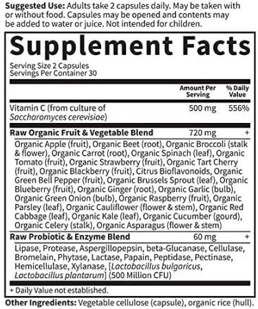 Garden of Life Vitamin Code Raw Vitamin C 60 Capsules - Immune Support Supplement - Buy Online on GoSupps.com