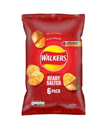Salted Walkers Chips 6 x 25 g