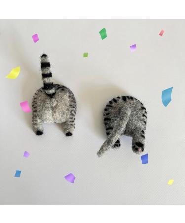 Handmade-Needle Felted Butt Gag Cat Car Accessories Handmade Cat Butt Car Vent (H) - Buy Online on GoSupps.com