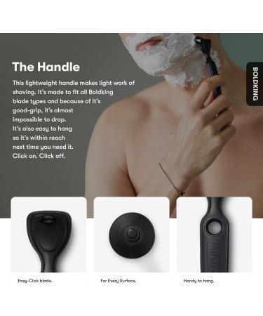 BOLDKING RAZOR FOR MEN | blade for normal skin | flexible with 3-layer razor blades | safety for beard head shoulders back intimate shaving | wet razor with suction cup holder - Buy Online on GoSupps.com