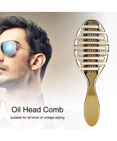 Double Sided Head Comb - Durable & Portable Hair Brush (Gold) | Ideal for Hairdressing - Buy Online on GoSupps.com