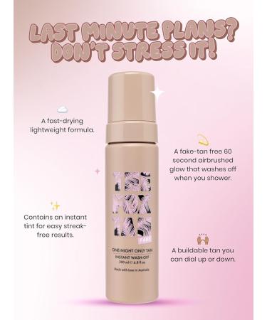 The Fox Tan One-Night Only Instant Tan Wash-Off Mousse - 200ml - Buy Online on GoSupps.com