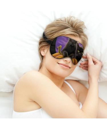 Halloween Cats Sleep Eye Mask for Women Men - Comfortable Blindfold with Elastic Strap - Perfect for Sleep, Travel, and Nap - Buy Online on GoSupps.com