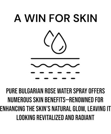 Bulgarian Damask Rose Floral Water Mist Spray - Hydrating Face Hair & Body Essence - 3.4 fl oz | International Shipping - Buy Online on GoSupps.com