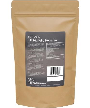  Tausendkraut Organic Vital Mushroom Powder - Reishi - Hericium - Cordyceps - Shiitake - European Made - Superior Quality Thousand Herbs - 200g to 500g (500g Maitake 500g) - Buy Online on GoSupps.com