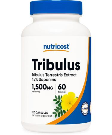 Nutricost Tribulus Terrestris Extract 1500mg, 120 Capsules - 60 Servings (750mg Per Cap), Non GMO & Gluten Free 120 Count (Pack of 1)