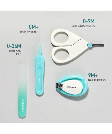 MOTHER-K 4-in-1 Baby Nail Kit - Nail Clipper, Tweezer, File, and Scissor for Newborns, Infants, and Toddlers - Buy Online on GoSupps.com