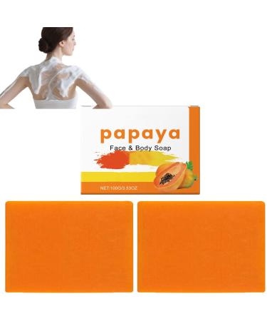 NACGYUDP Papaya Face & Body Soap Purely Plant Based Turmeric Foundation Blemish Correction Gentle Skin Cleansing Blemish Reduction for a Feel