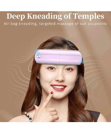 Louffy Electrical Head Massager - Vibration Hot Compress & Bluetooth Relaxation Therapy - Relieve Headaches & Stress - Easy to Use & Durable (Pink) - Buy Online on GoSupps.com