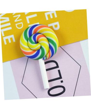 FOYTOKI 12 Pieces Pacifier Charms Rainbow Caramel Candy Lollipop DIY Lollipop Candy Lollipop Candy Jelly Candy Clay Pendant Lollipop - Buy Online on GoSupps.com