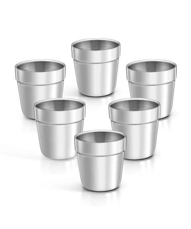 TeamFar Toddler Cups  6 oz Toddler Insulated Cups Tumbler Mug Stainless Steel for Kids Preschooler Camping Travel  Safe & Healthy  Double Walled & Dishwasher Safe - Set of 6