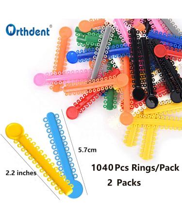 Dental Orthodontic Ligature Ties - 2080Pcs Colored Bands for Braces - Elastomeric Rubber Bands - 2 Bags Included - Buy Online on GoSupps.com