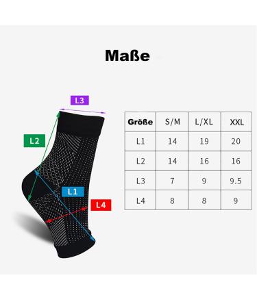 Buy GANMFOYC Plantar Fasciitis Compression Socks - 2 Pairs Heel Spur Foot Bandage for Sports & Fitness - Size S-M Black & White - International Shipping Available - Buy Online on GoSupps.com