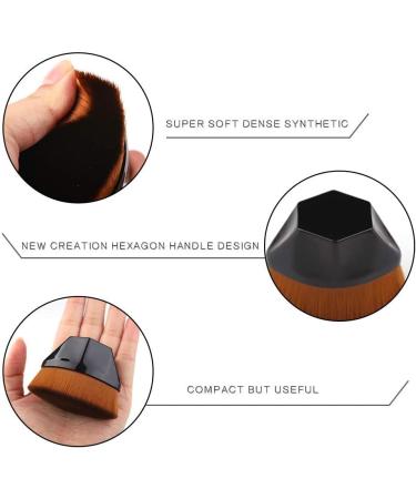 Foundation Makeup Brush Kabuki Hexagon Face Blush Liquid Powder Foundation Brush for Blending Liquid Cream or Flawless Powder Cosmetics - Buy Online on GoSupps.com