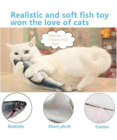 Floppy Fish Cat Toy - Interactive Catnip Toy for Indoor Cats | Realistic Plush Simulation, Washable, Perfect for Biting and Kicking | Grass Carp Design - Buy Online on GoSupps.com