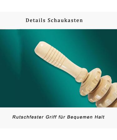 Premium 2-Piece Wooden Massage Roller Set - Anti-Cellulite Deep Tissue Massager for Neck Legs & Back - Maderotherapy Tool - Buy Online on GoSupps.com
