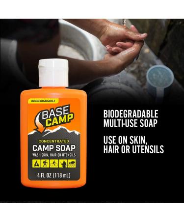 Dead Down Wind Base Camp Biodegradable Soap 4 oz - Multipurpose Environmentally Safe Cleaner for Hunting & Camping - Buy Online on GoSupps.com