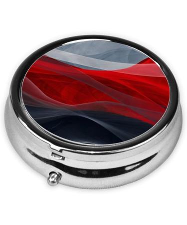 Colorful Silk Yarn Portable Metal Pill Box - Round Mini 3-Compartment Design for Small Pills | Ideal Travel Accessory - Buy Online on GoSupps.com