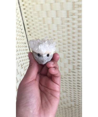 2018 Natural Clear Crystal Cluster Hedgehog Handmade Carved Crystal Gemstone Animal as Gift Decoration - Buy Online on GoSupps.com