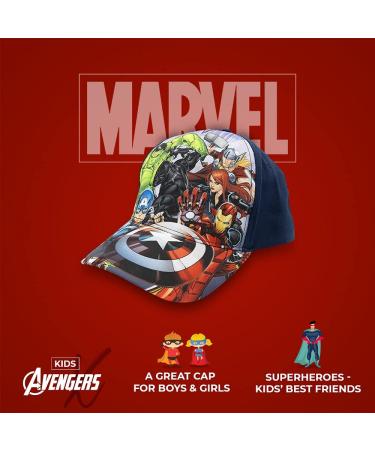Marvel Avengers Boys Flat Brim Baseball Cap Hat - Captain America, Hulk, Ironman | Ages 5-17 | Multi Color - Buy Online on GoSupps.com