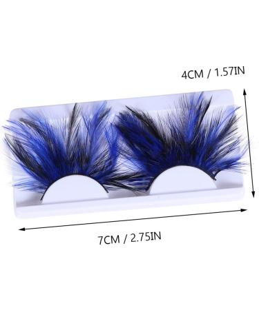 FRCOLOR Halloween Eyelashes 1 Pair Stage Makeup Eyelash Women Eyelashes Cosplay Eyelashes blue Eyelashes cosplay fake lashes Makeup Accessories fake Eyelashes for women Miss modeling set - Buy Online on GoSupps.com