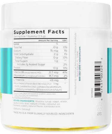 Relaxium Calm Gummy - Lemon - 60 Gummies - Buy Online on GoSupps.com