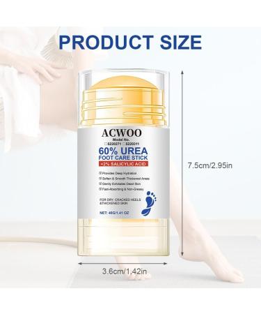 ACWOO 2pc Moisturizing and antichapped foot cream urea foot cream 60 + 2 salicylic acid foot cream for very dry feet heel balm relieves itching in dry cracked feet heels and elbows 40 g - Buy Online on GoSupps.com