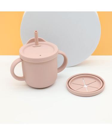 Dobu 2-in-1 Silicone Snack and Sippy Cup - Light Pink | Durable Baby and Toddler Cup for Snacks and Liquids - Buy Online on GoSupps.com