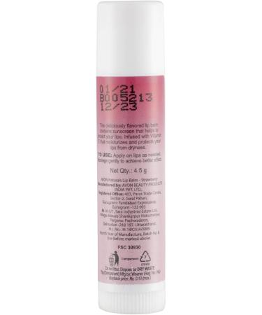 Avon Naturals Strawberry Lip Balm - Hydrating & Nourishing | International Shipping Available - Buy Online on GoSupps.com