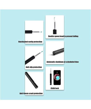 SMSOM Ear Wax Removal Tools 1080P HD Endoscope Wireless Earwax Removal Tools with 6 LED Lights Safe Ear Pick Kit for Kids Adults(Black) - Buy Online on GoSupps.com