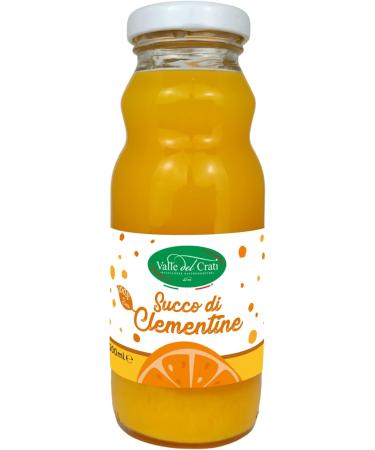 Valle del Crati Clementine Juice 100% Pure No Added Sugars and No Colourings or Preservatives Delicious and Refreshing Juice 12 bottles of 200 ml - Buy Online on GoSupps.com